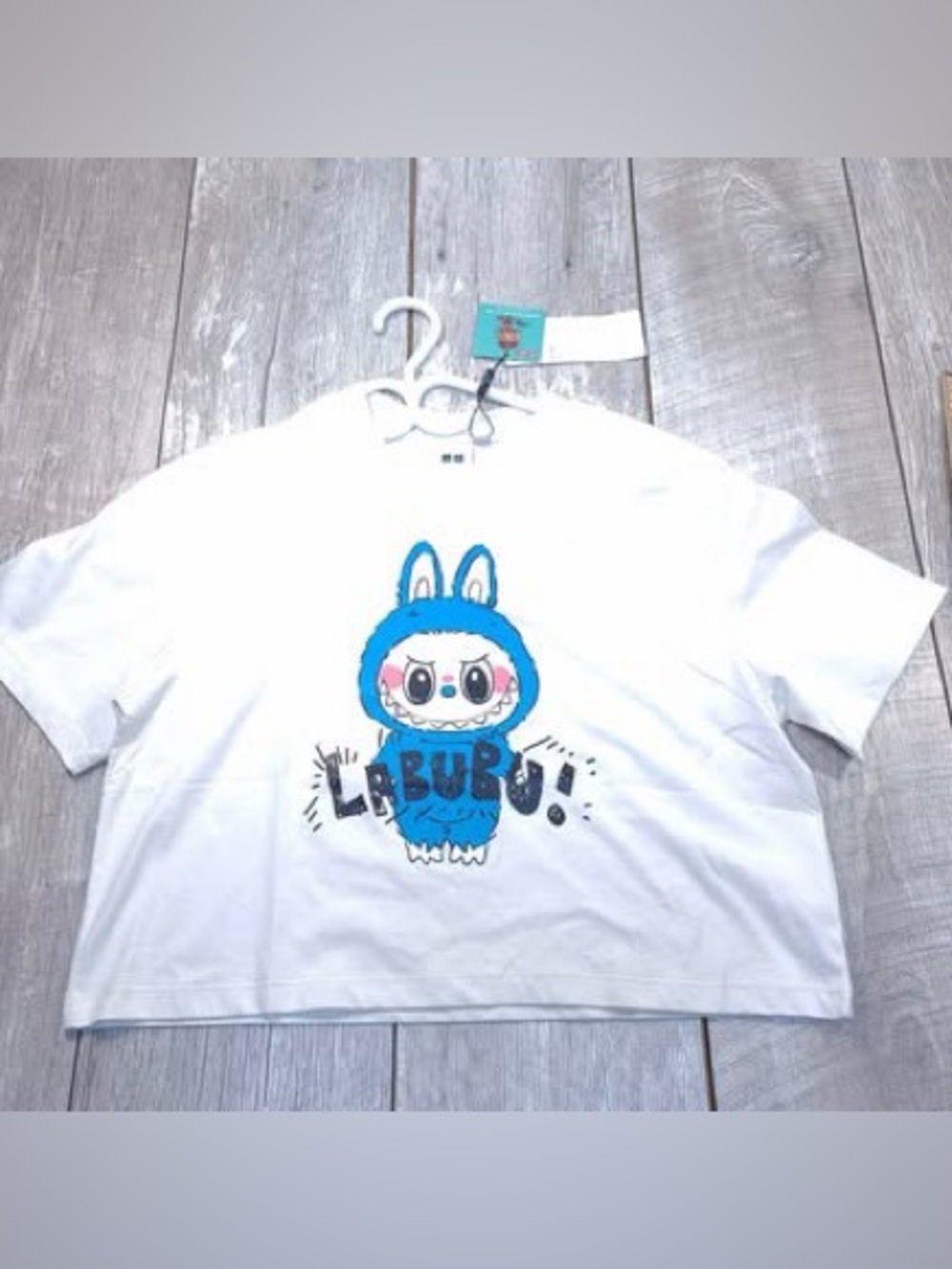 Labubu x uni qlo pop mart crop top collab women’s medium new with tags